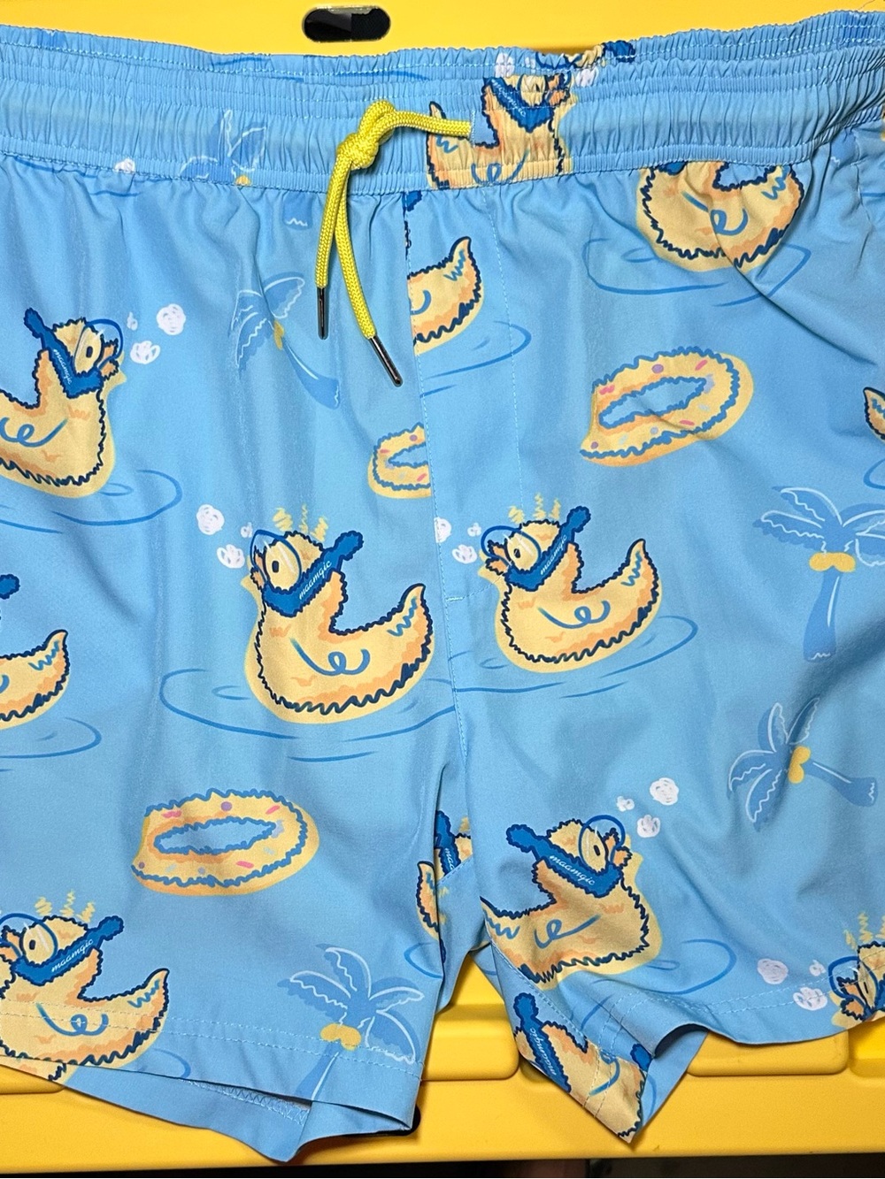 Maamgic Men’s Swim Trunks XXL Scuba Duck Quick Dry Compression Liner Pockets